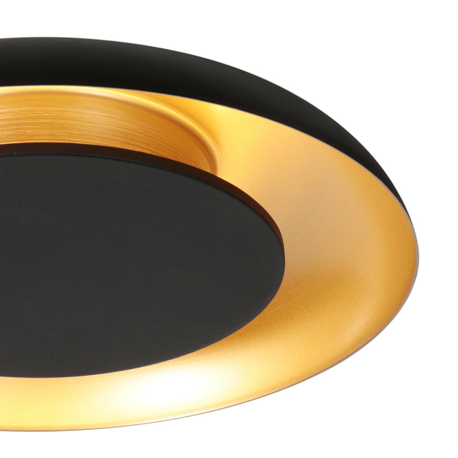 LED taklampe Golden Veil svart/gull med dimbar funksjon