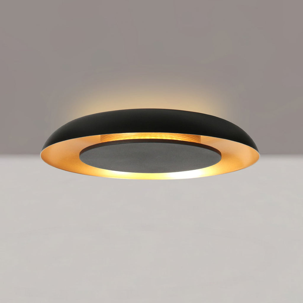 LED taklampe Golden Veil svart/gull front