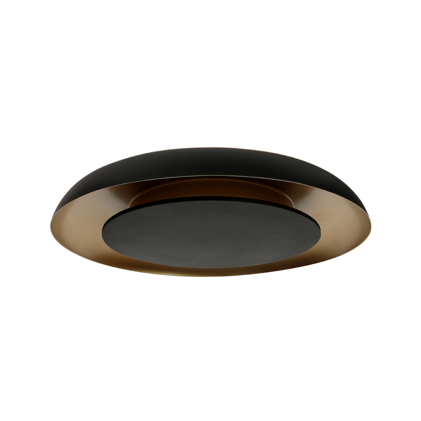 Montert LED taklampe Golden Veil svart/gull i stue