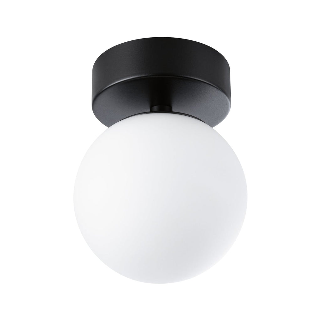 LED taklampe Gove svart matt Ø12 cm IP44 nærbilde av detalj