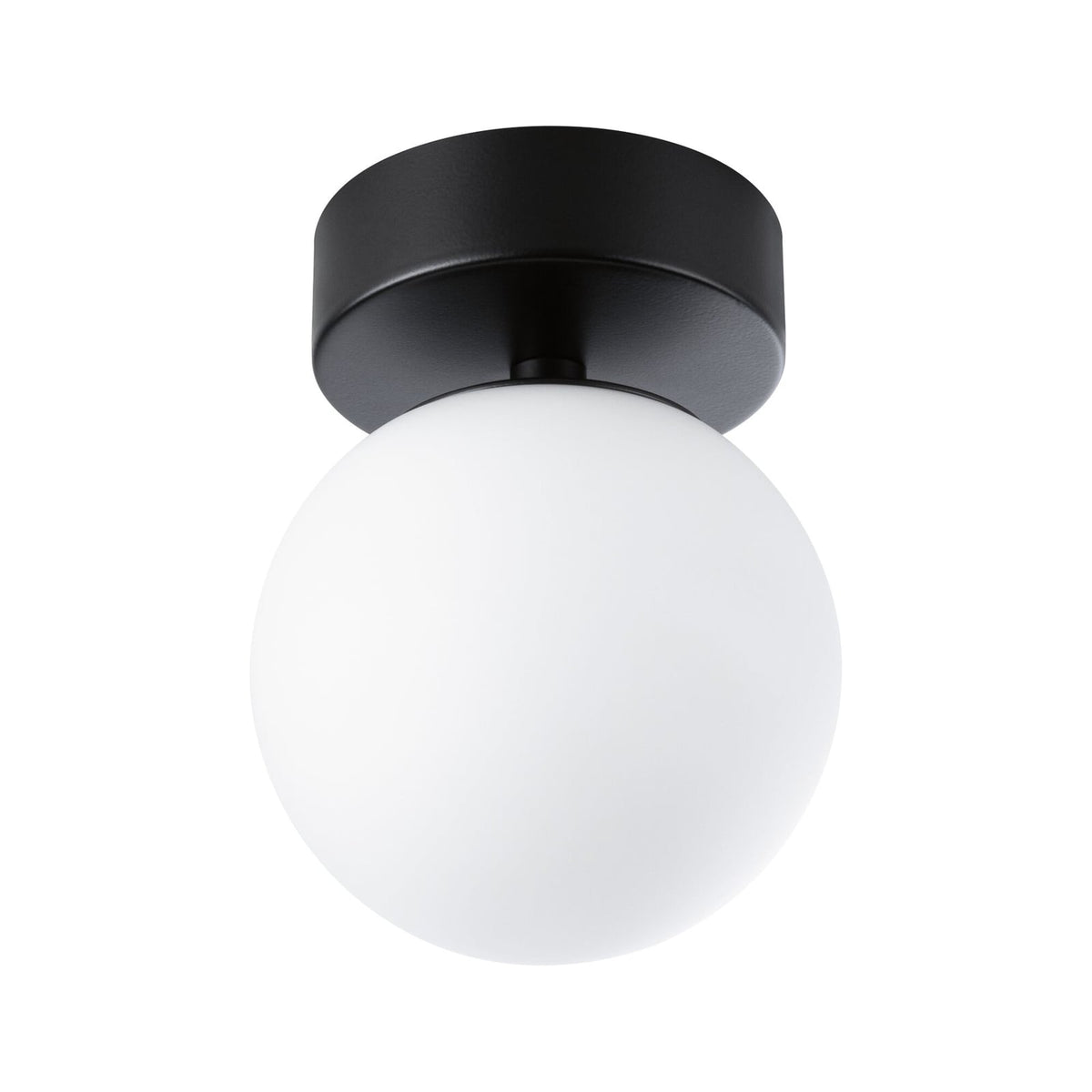 LED taklampe Gove svart matt Ø12 cm IP44 nærbilde av detalj