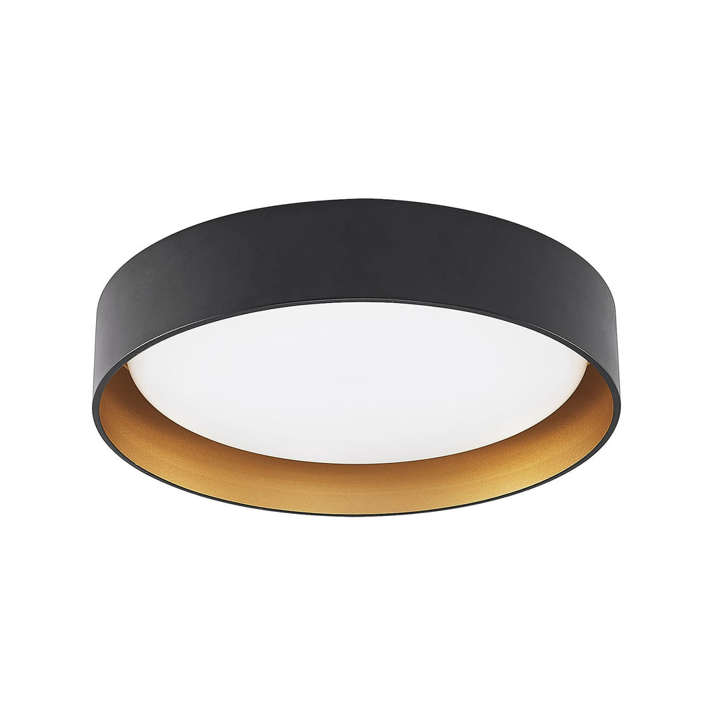 Detalj av LED taklampe Gracjan svart/gull dimbar CCT Ø45 cm