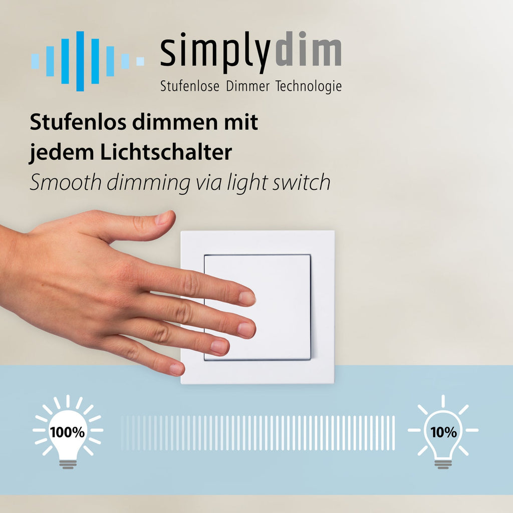 LED taklampe Green Knut med ekte mose sideprofil