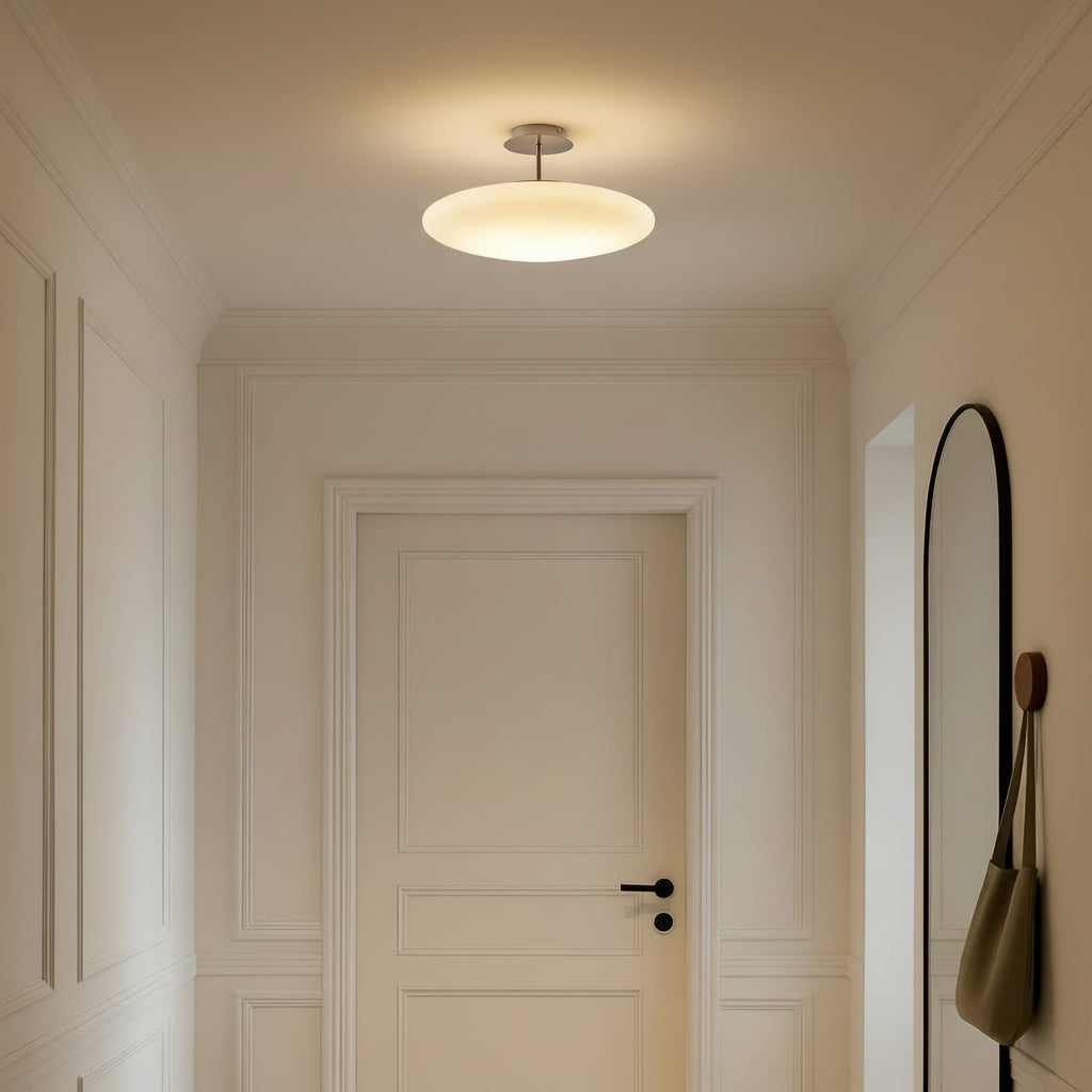 LED taklampe Gunda dimbar opalglass hvit bakside