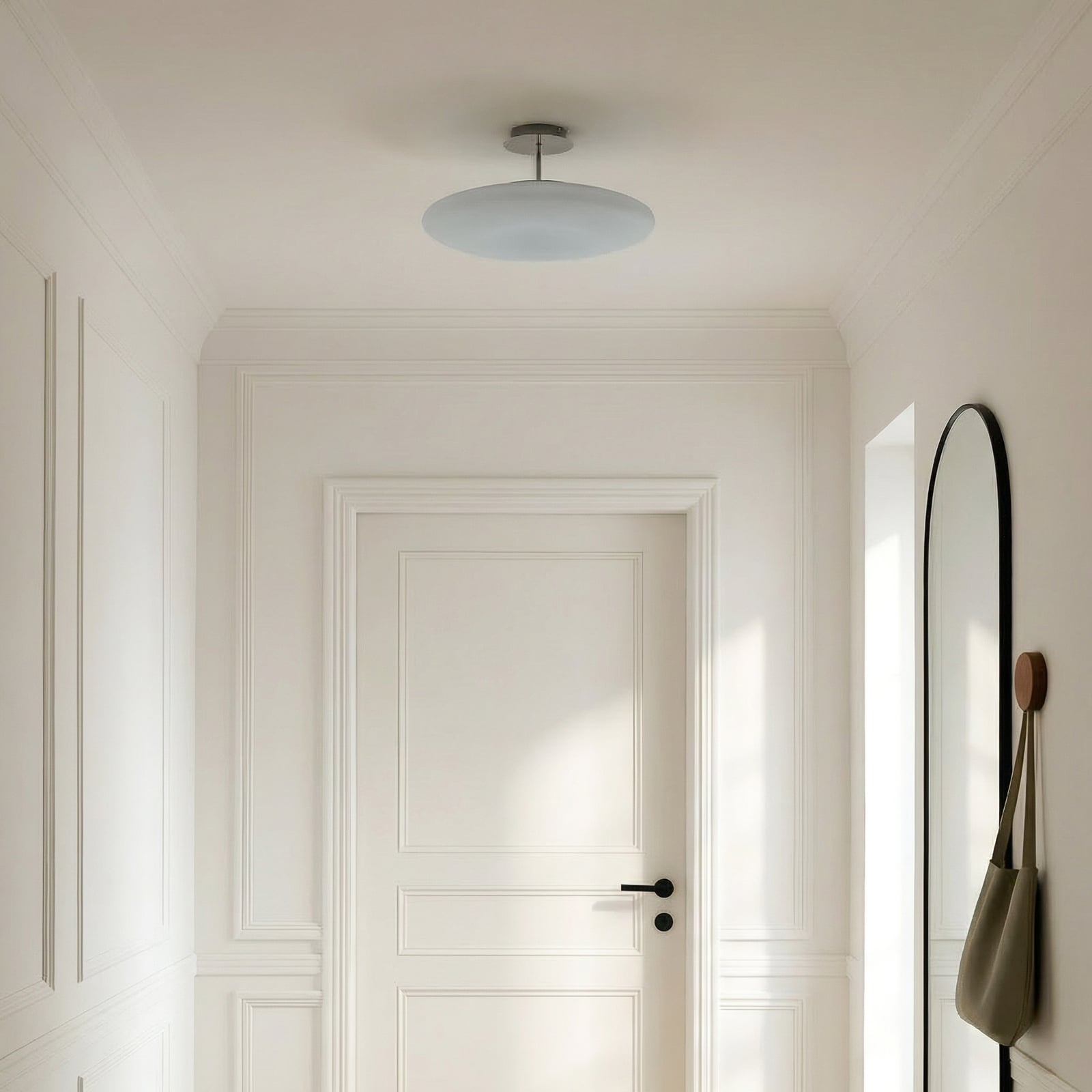 LED taklampe Gunda dimbar opalglass hvit detalj