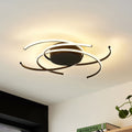 LED taklampe Hamza 3 lysringer dimbar Ø49 cm svart forfra
