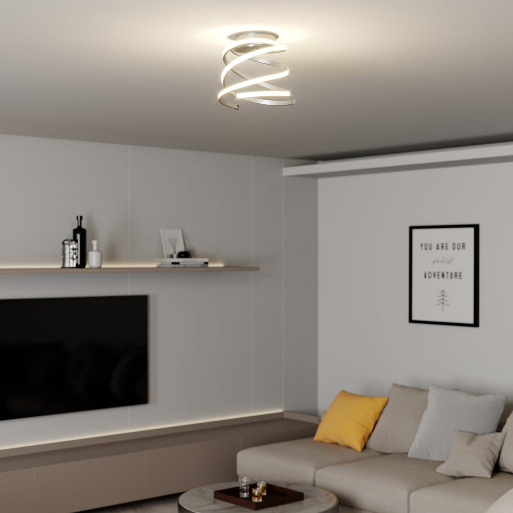 LED taklampe Haniya dimbar aluminium Ø32 cm bakside