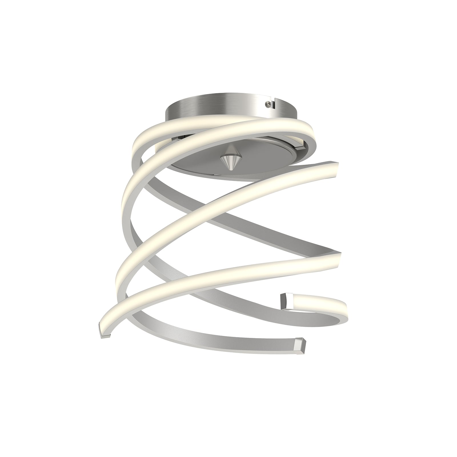 LED taklampe Haniya dimbar aluminium Ø32 cm side