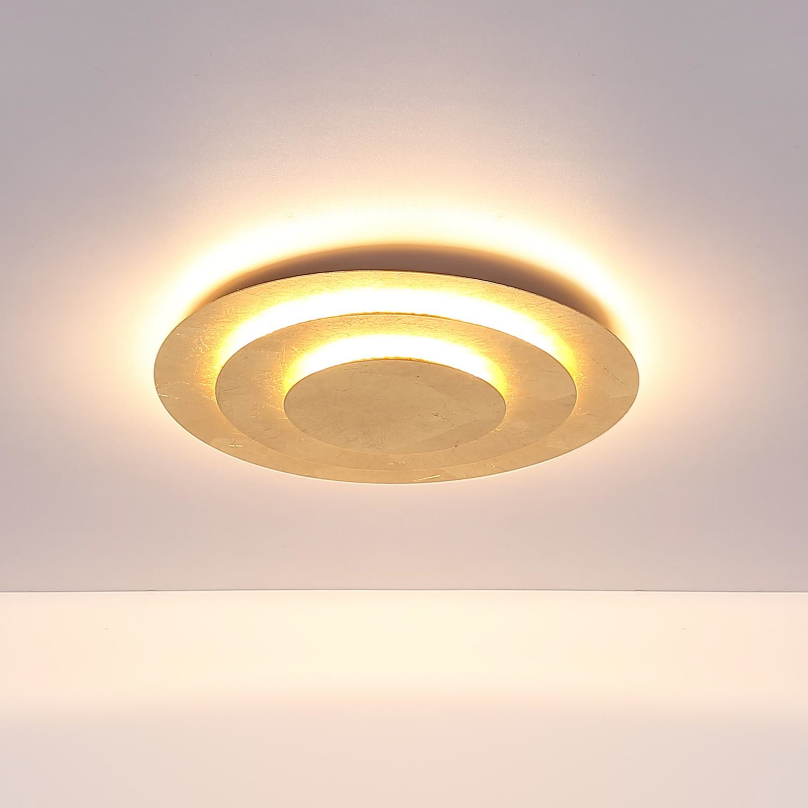 LED taklampe Heda gull metall lysdetalj