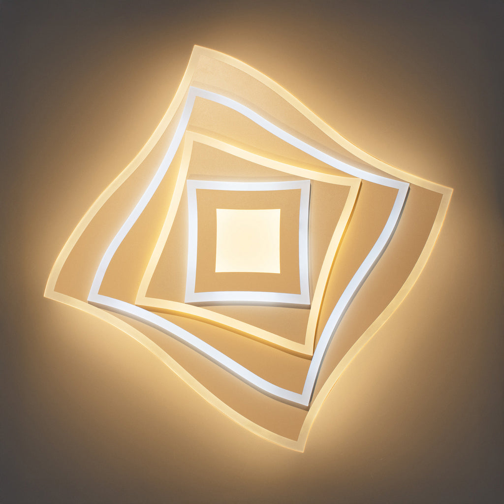 LED taklampe HERO sand 40x40 cm CCT RGB fjernkontroll nærbilde metall