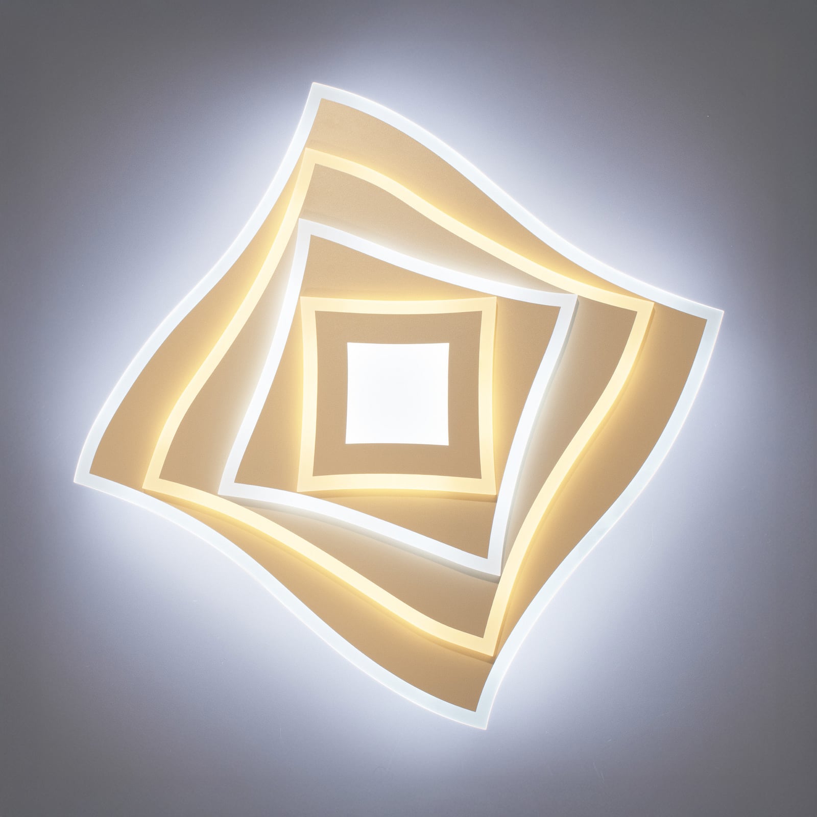 LED taklampe HERO sand 40x40 cm CCT RGB fjernkontroll lysfunksjon