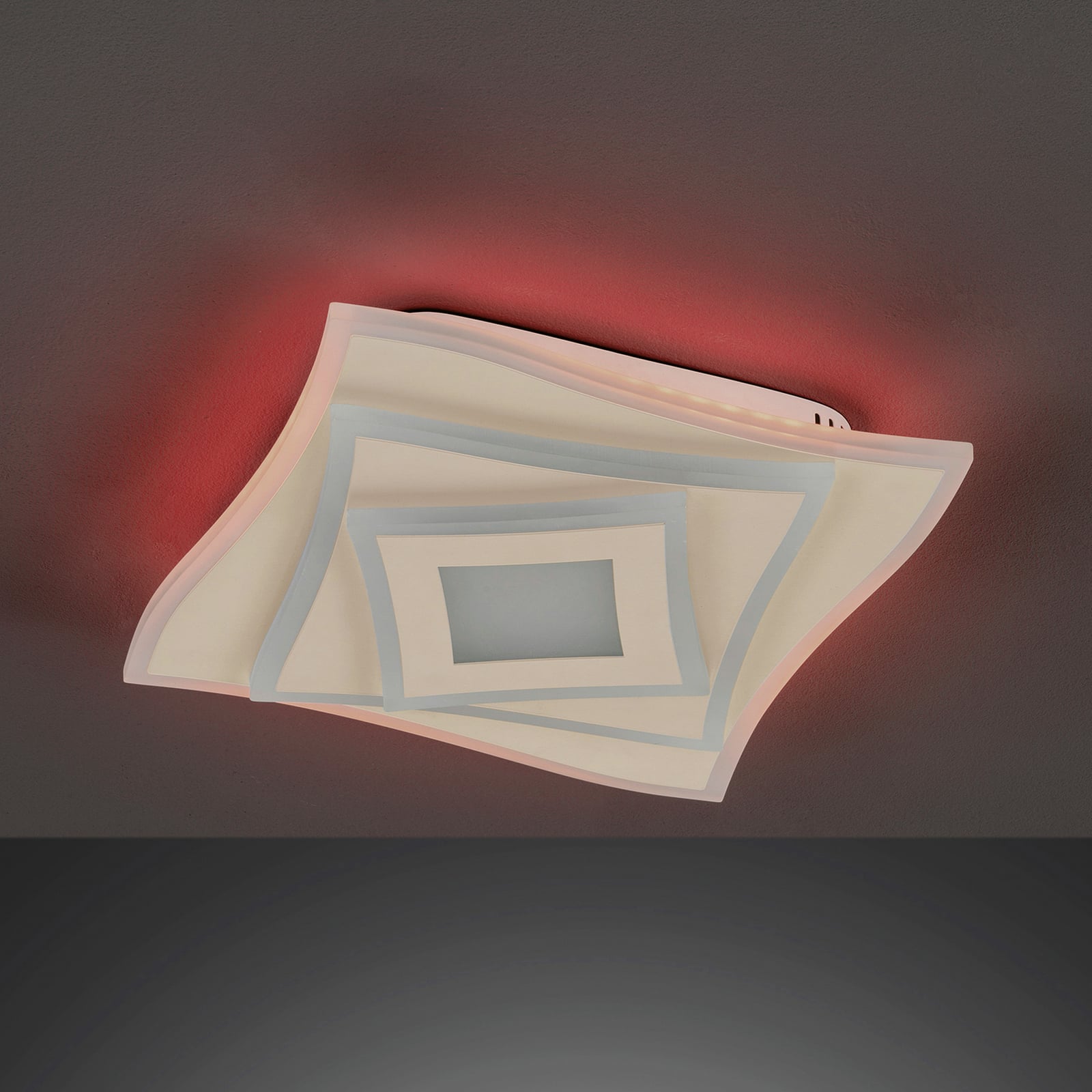 LED taklampe HERO sand 40x40 cm CCT RGB fjernkontroll fjernkontroll
