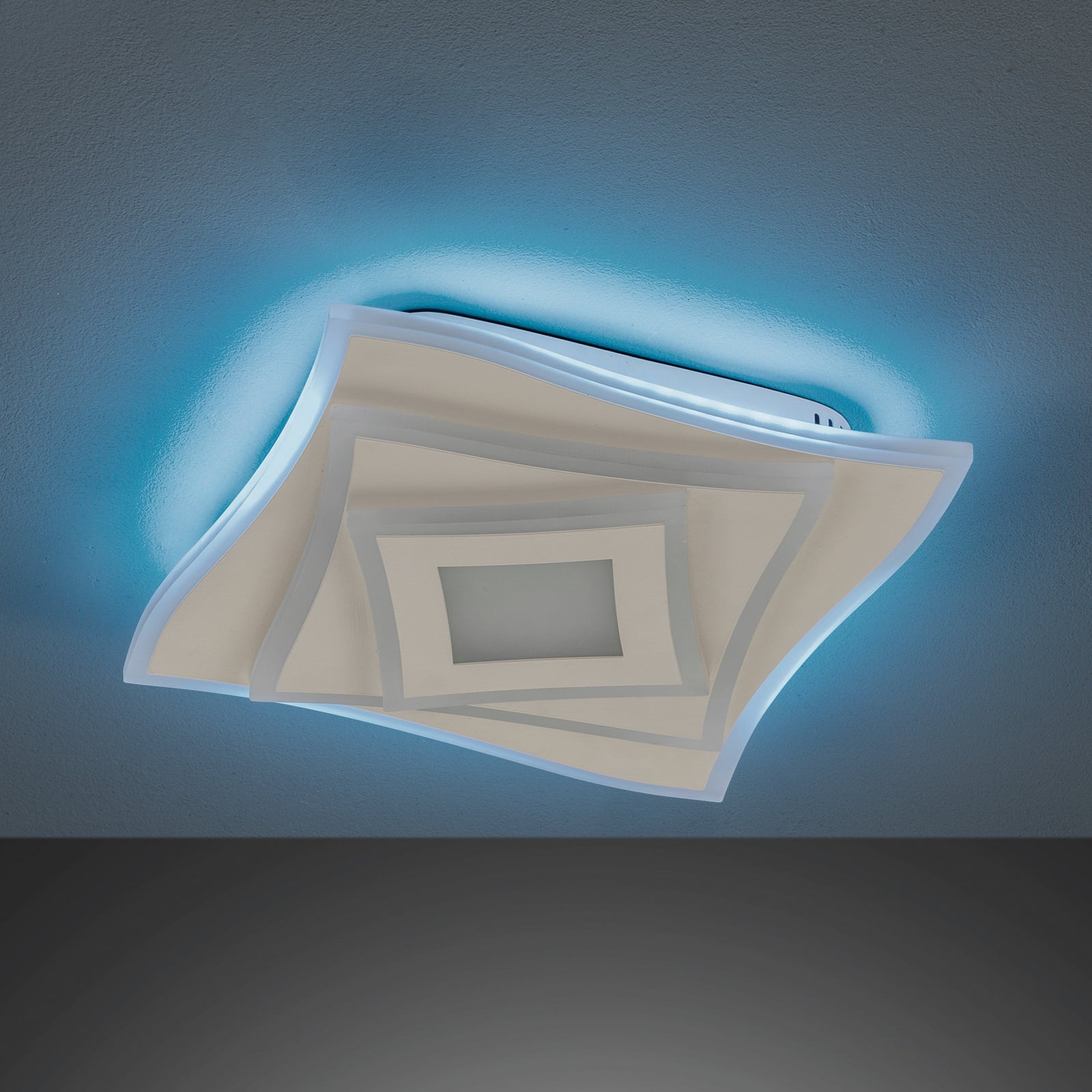 LED taklampe HERO sand 40x40 cm CCT RGB fjernkontroll dimmerfunksjon