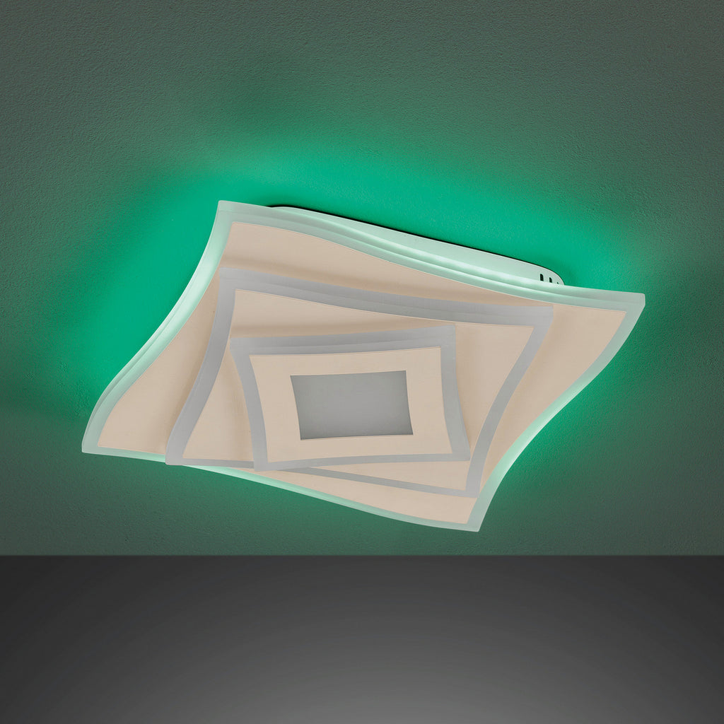 LED taklampe HERO sand 40x40 cm CCT RGB fjernkontroll lysfargevalg