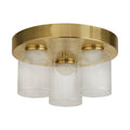 LED taklampe Highball 3-lys dimbar messing glass IP44 Ø30 cm forfra