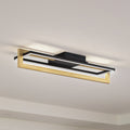 LED taklampe Holamu svart med tredetalj 86 cm forfra