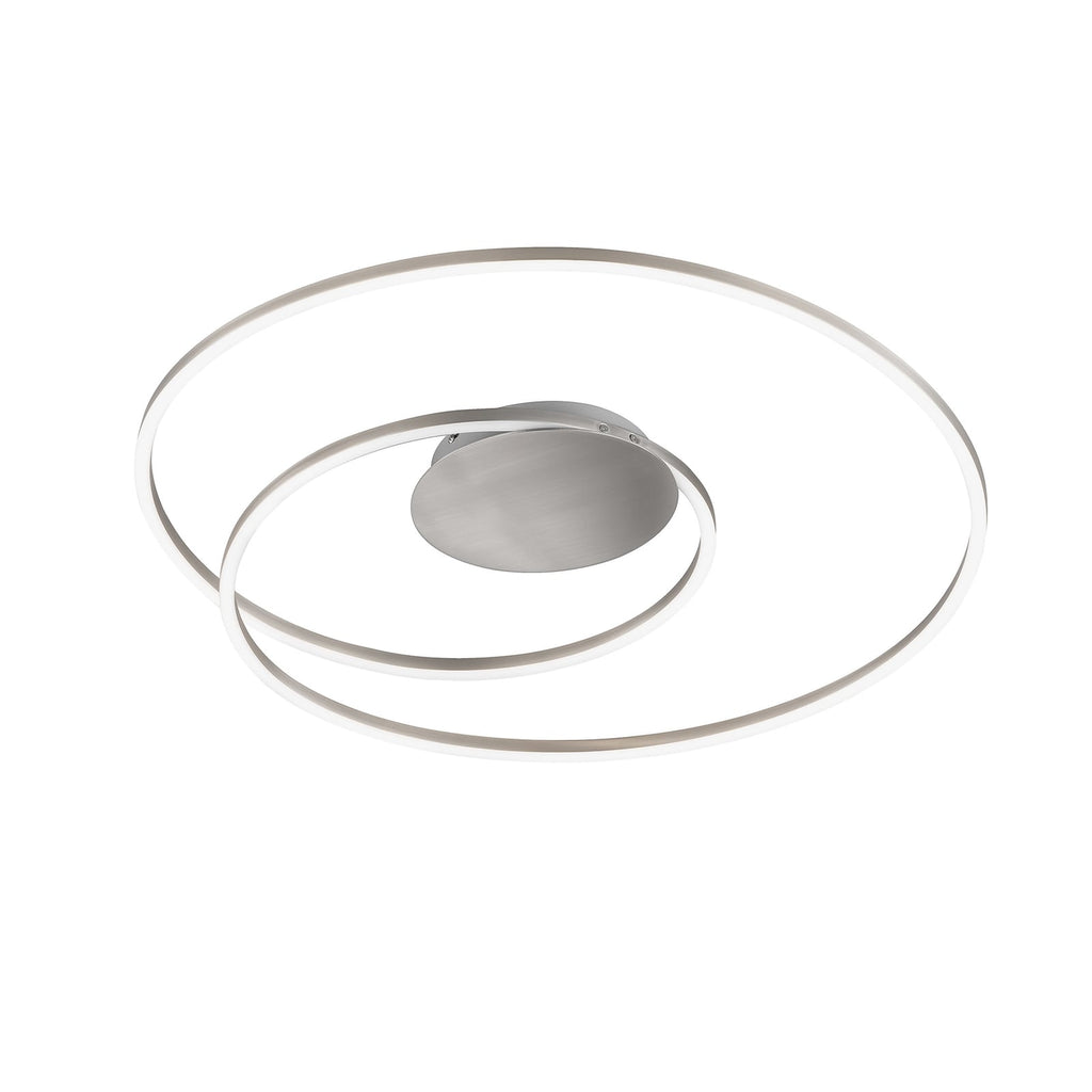 LED taklampe Holy dimbar CCT matt nikkel Ø68 cm bakside