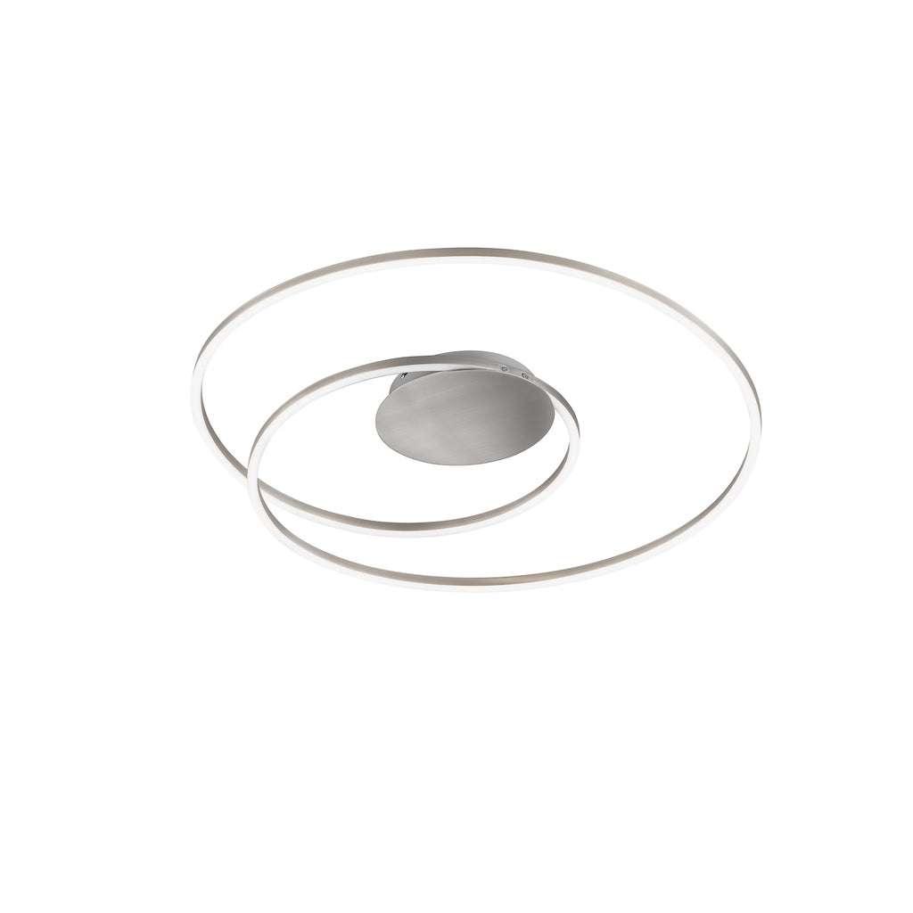 LED taklampe Holy matt nikkel Ø49 cm fjernkontroll detalj