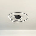 LED taklampe Holy svart Ø68 cm CCT dimbar forfra