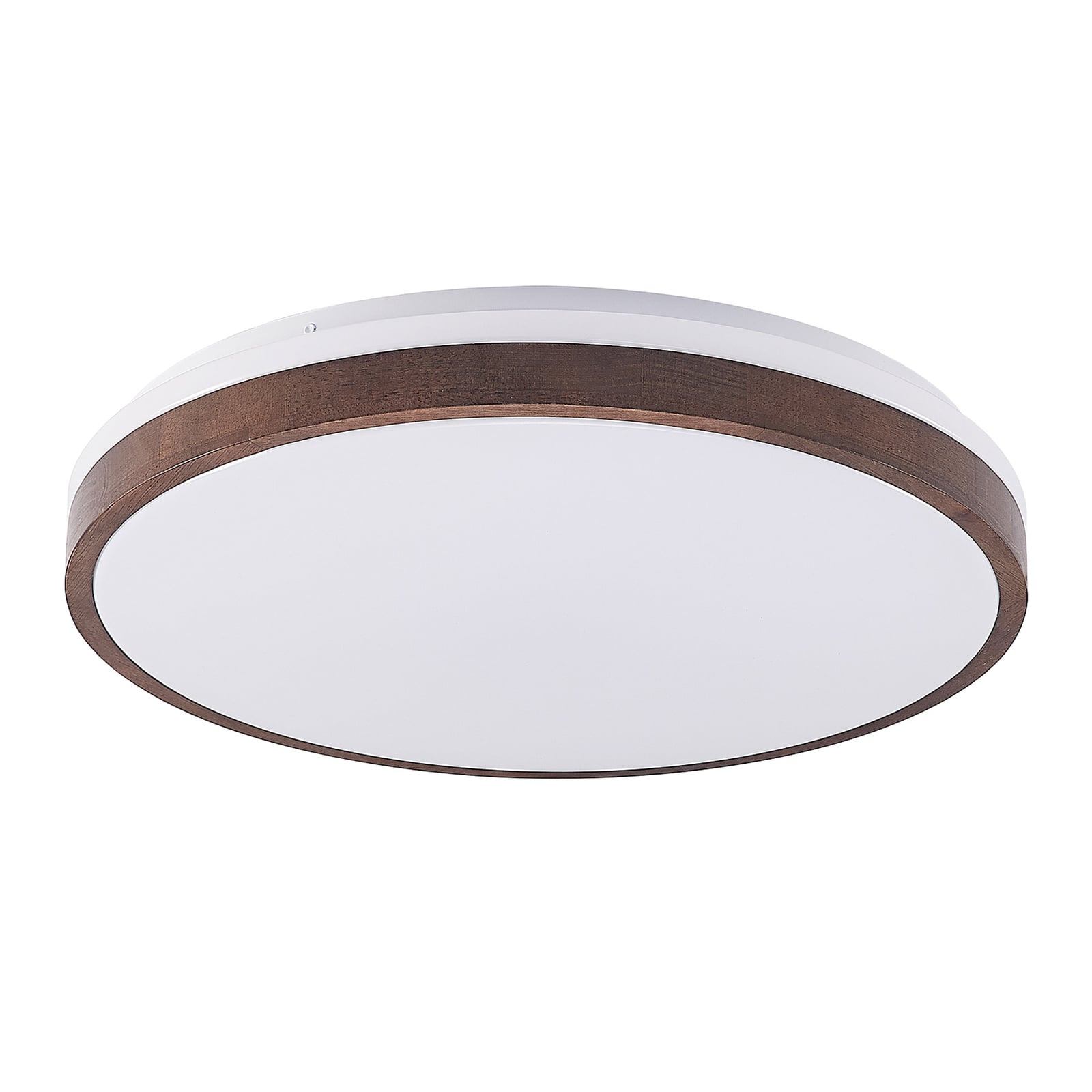 Detalj av trefinish på LED taklampe Hudsona tre CCT dimbar