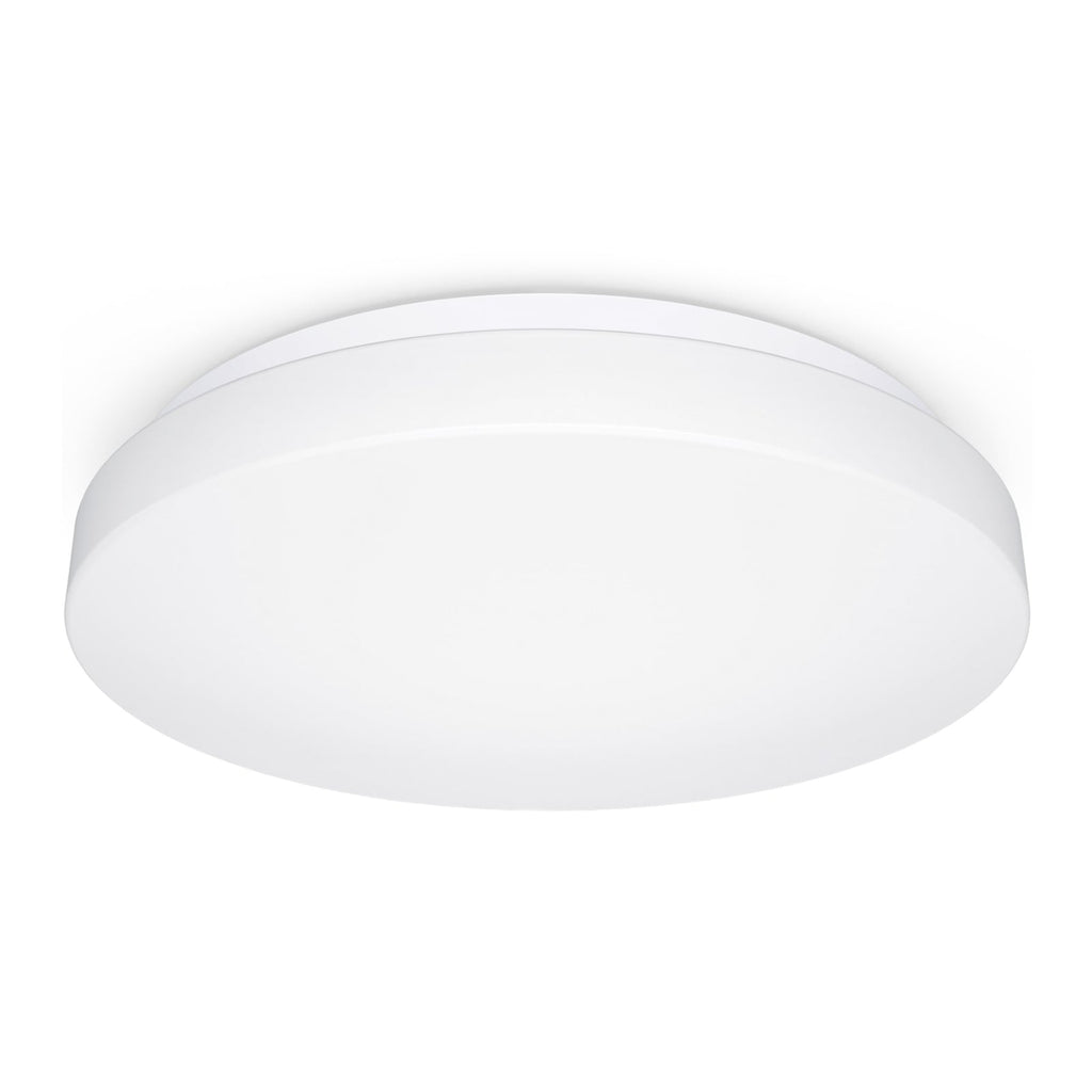 LED taklampe hvit plast Ø27 cm 8,2W 3000K IP54 - STEINEL forfra