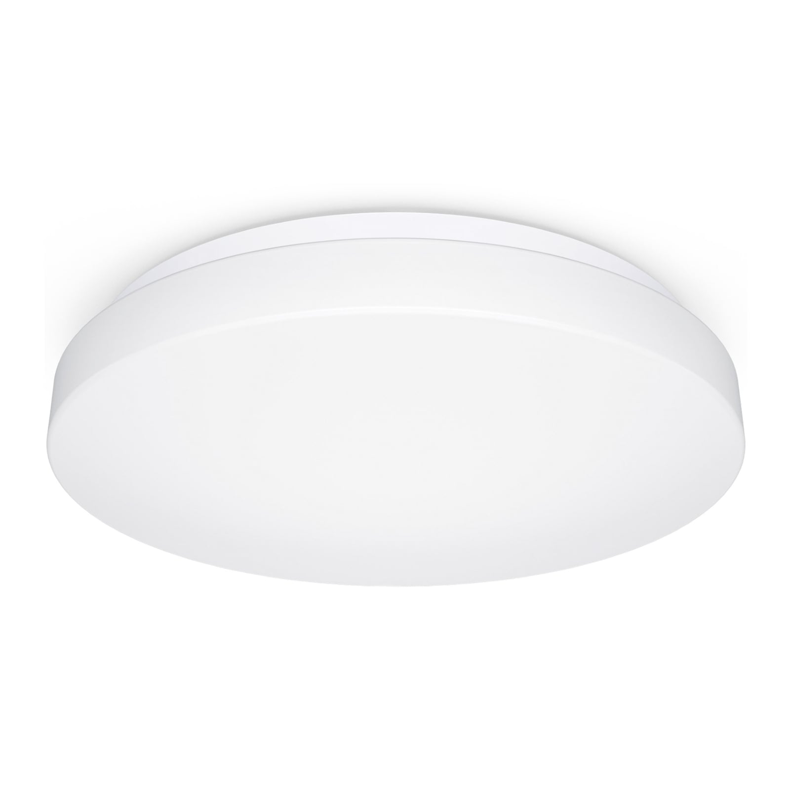 LED taklampe hvit plast Ø27 cm 8,2W 3000K IP54 - STEINEL forfra