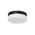 LED taklampe Ikaro svart glass Ø18 cm front