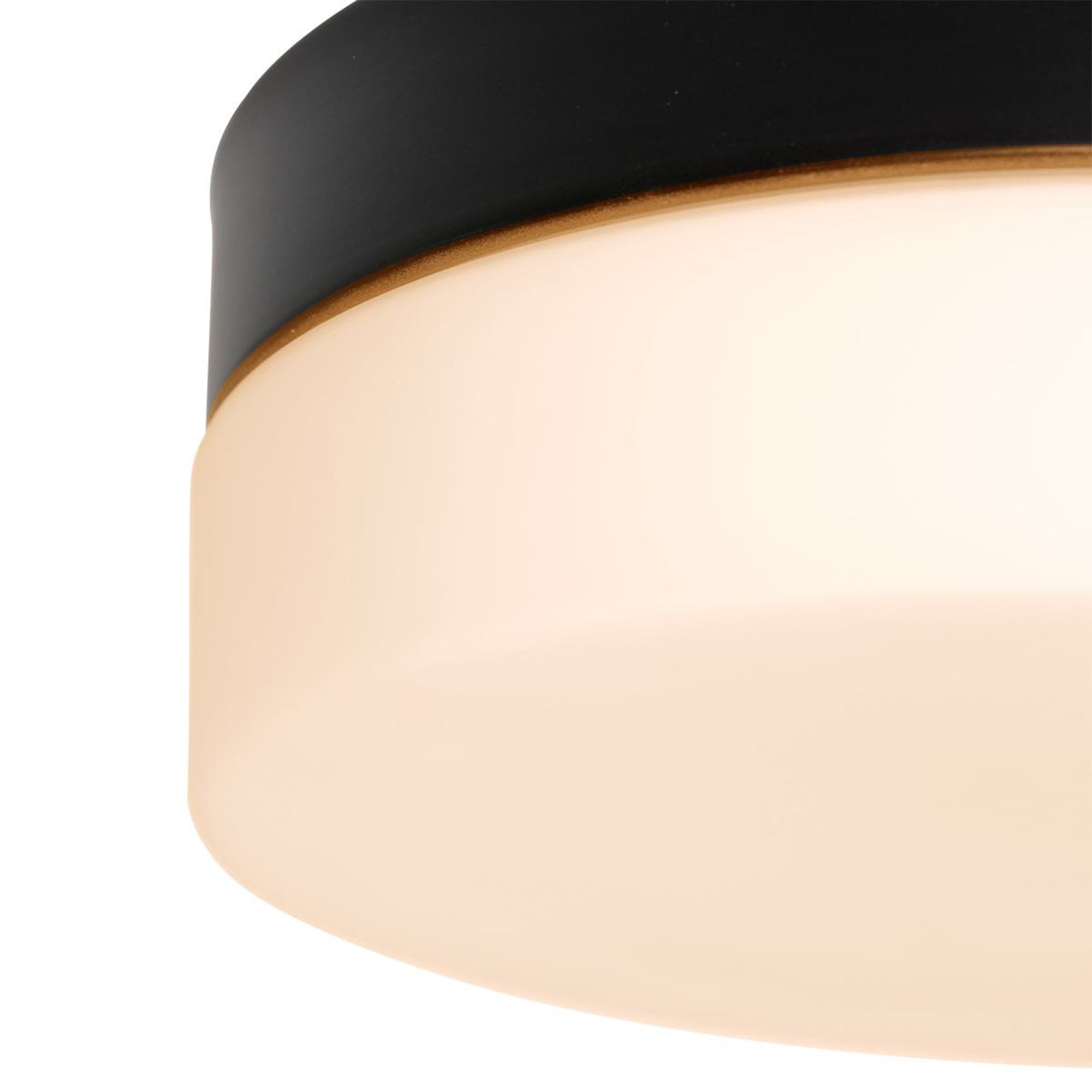 LED taklampe Ikaro svart glass Ø18 cm montert