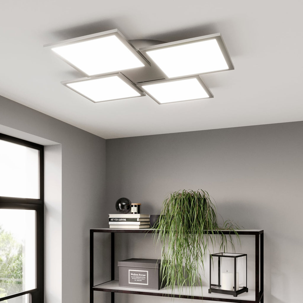 LED taklampe Ilira 4-lys CCT dimbar sølv bakside
