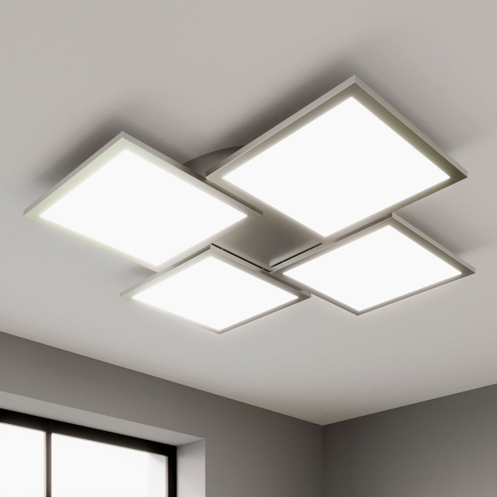 LED taklampe Ilira 4-lys CCT dimbar sølv forfra