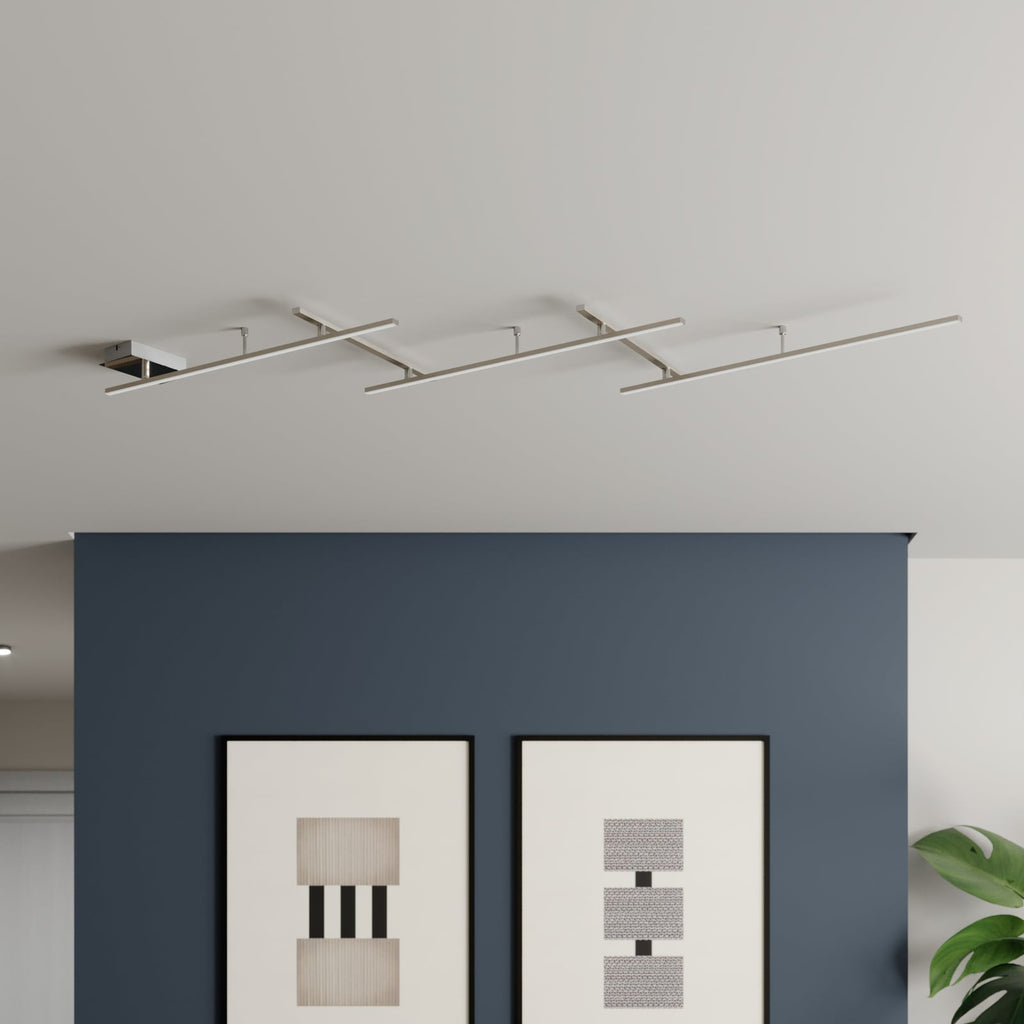 LED taklampe Indira svingbar dimbar matt nikkel bakside
