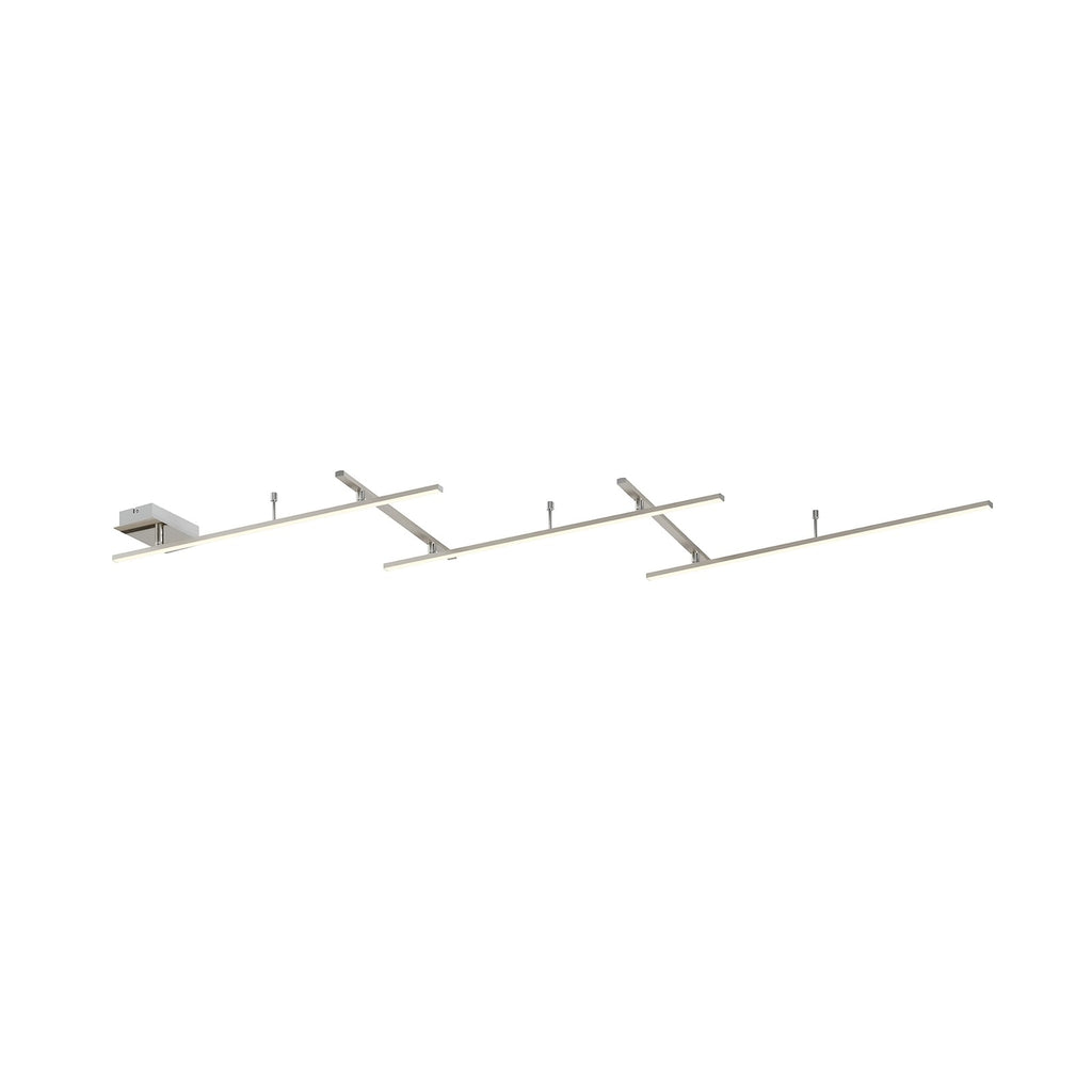 LED taklampe Indira svingbar dimbar matt nikkel montert i rom