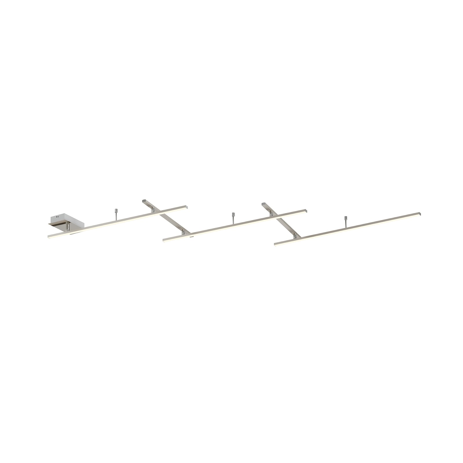 LED taklampe Indira svingbar dimbar matt nikkel montert i rom