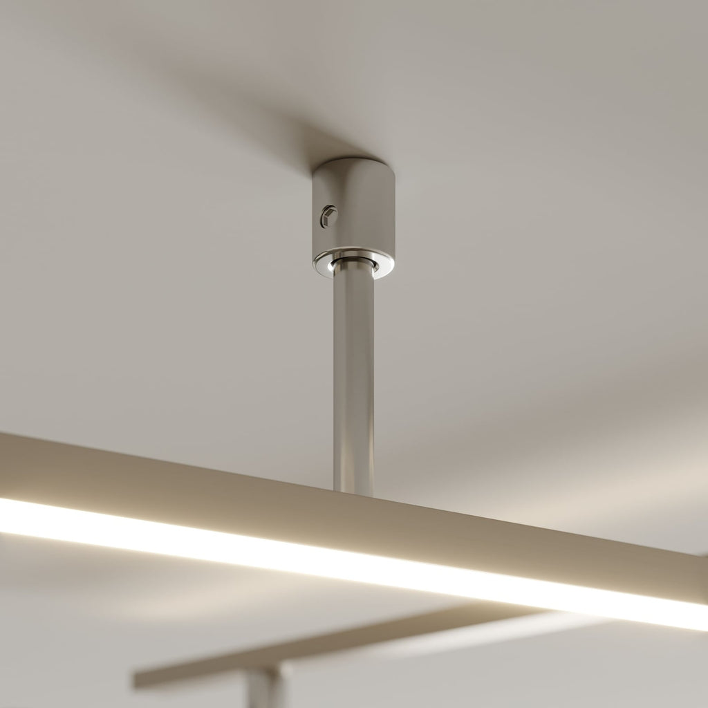 LED taklampe Indira svingbar dimbar matt nikkel i moderne interiør