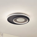 LED taklampe Inessa dimbar CCT svart Ø51 cm forfra