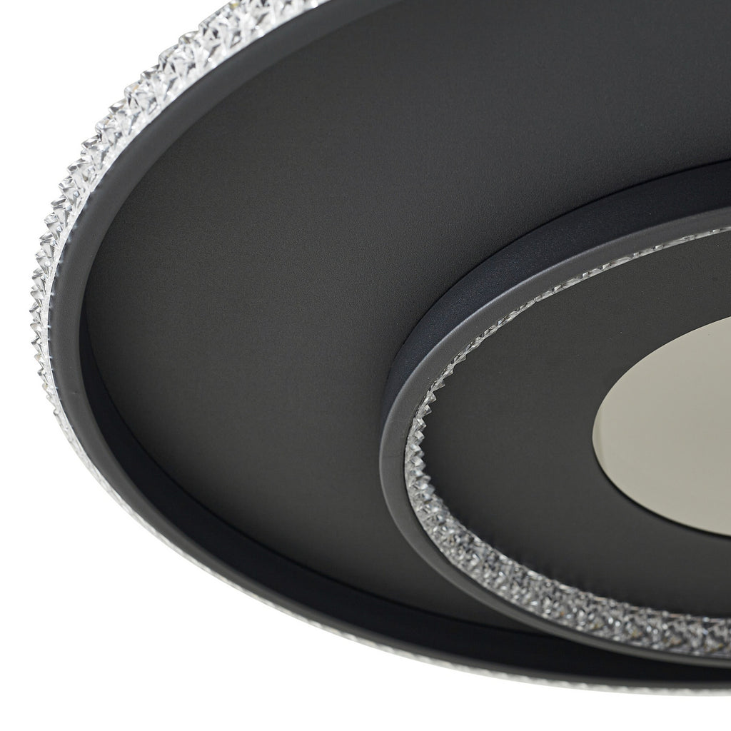 LED taklampe Inessa dimbar CCT svart Ø51 cm lysfargejustering