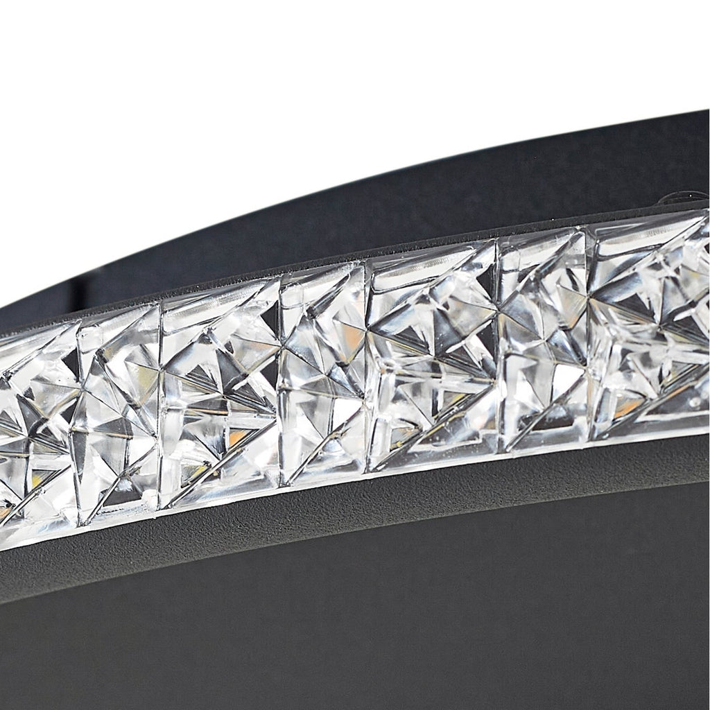 LED taklampe Inessa dimbar CCT svart Ø51 cm med veggbryter