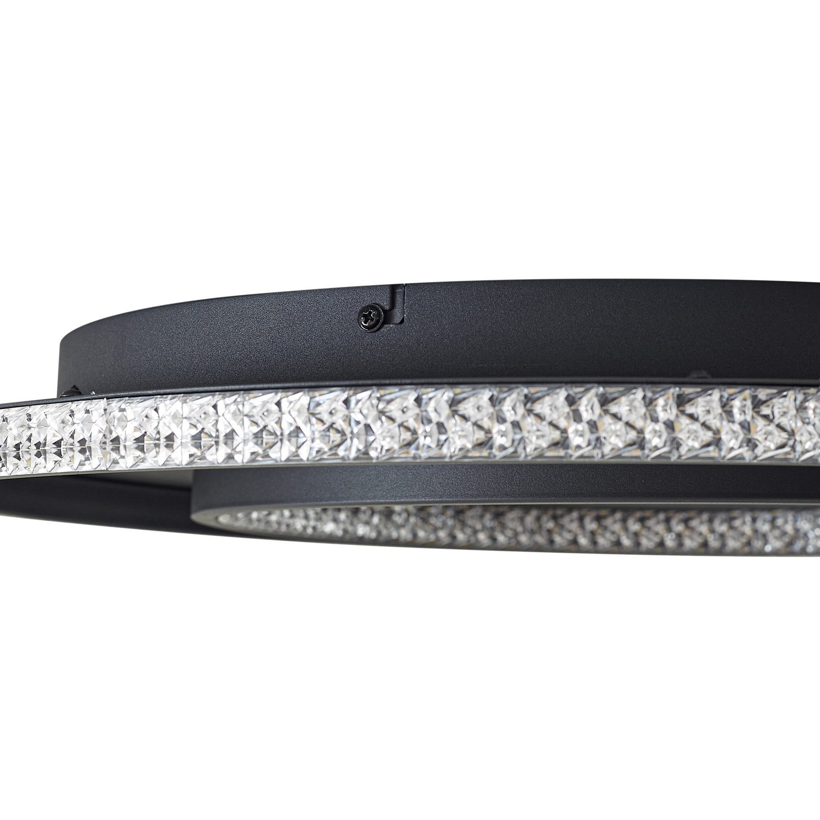 LED taklampe Inessa dimbar CCT svart Ø51 cm detalj av lyskilde