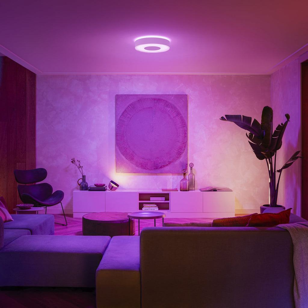 LED taklampe Infuse dimbar CCT+RGB Ø38 cm hvit bakside