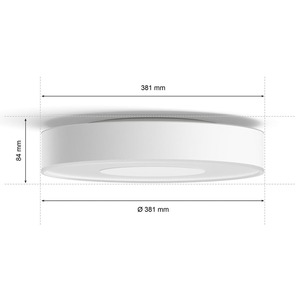 LED taklampe Infuse dimbar CCT+RGB Ø38 cm hvit lysstyrke