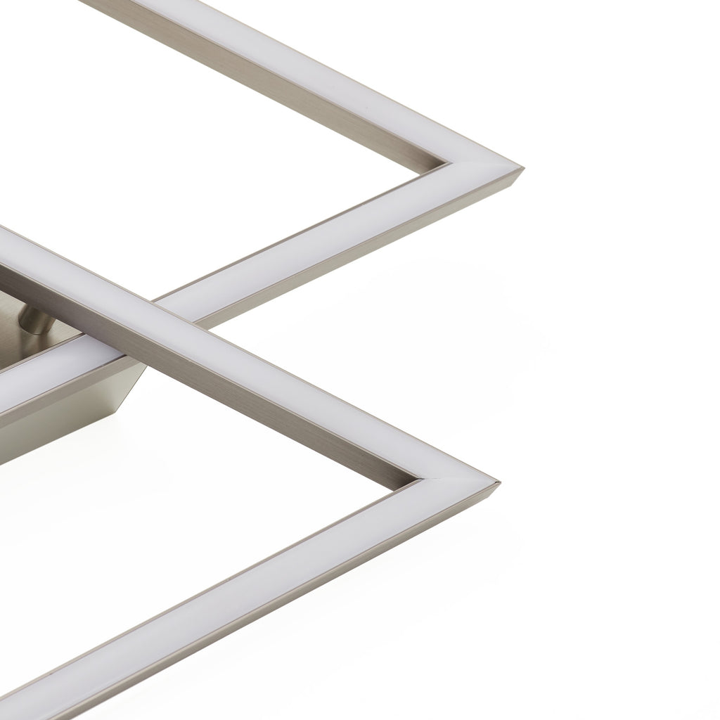 LED taklampe Inigo dimbar 2-lys stål 54 cm Paul Neuhaus nærbilde