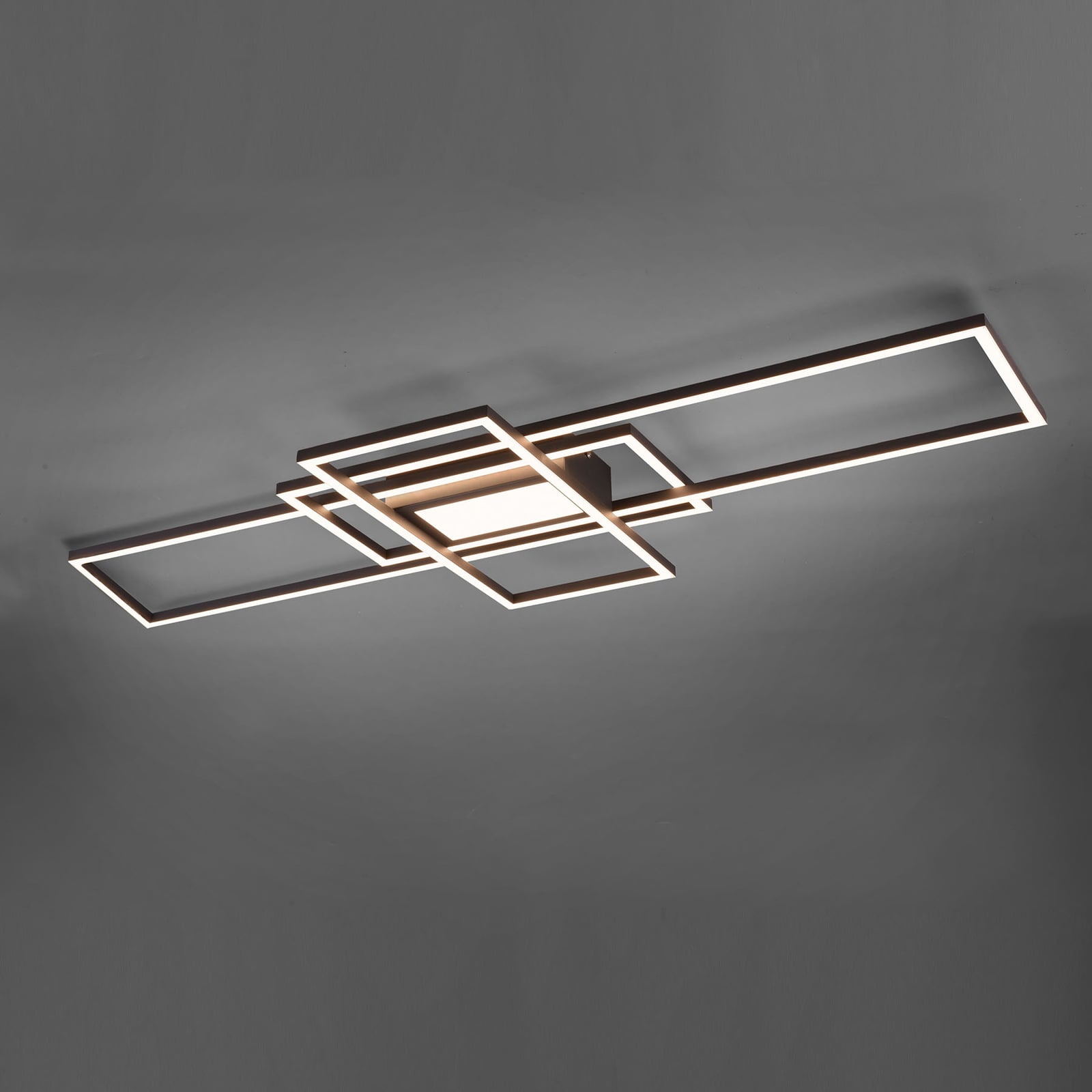 Montert LED taklampe Irvine CCT dimbar antrasitt 105 cm 60W i rom