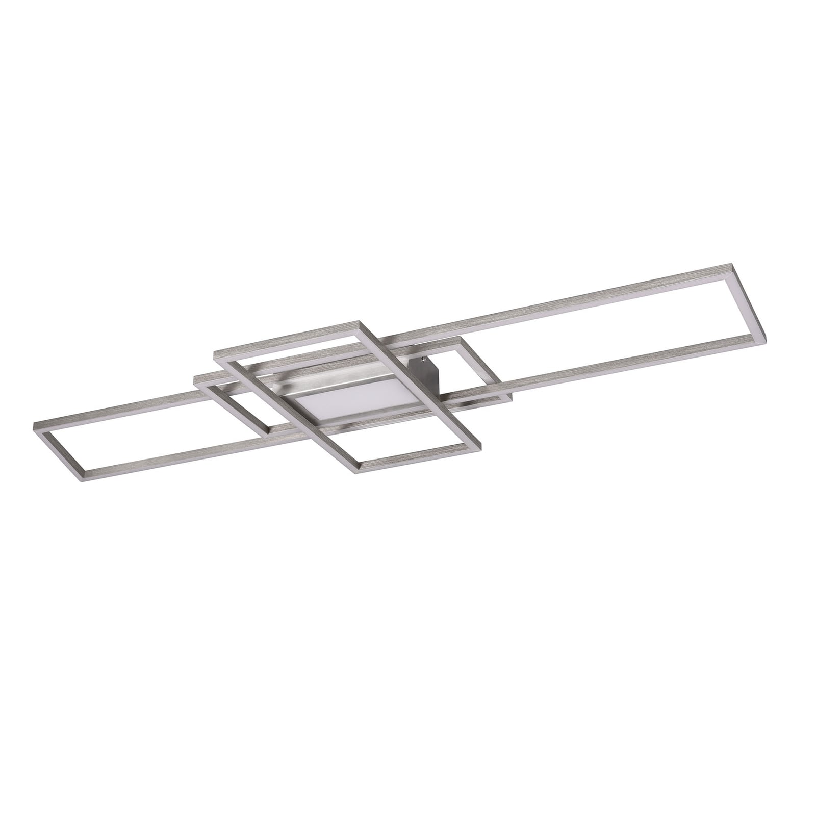 Detalj av LED taklampe Irvine dimbar matt nikkel 105 cm metallfinish