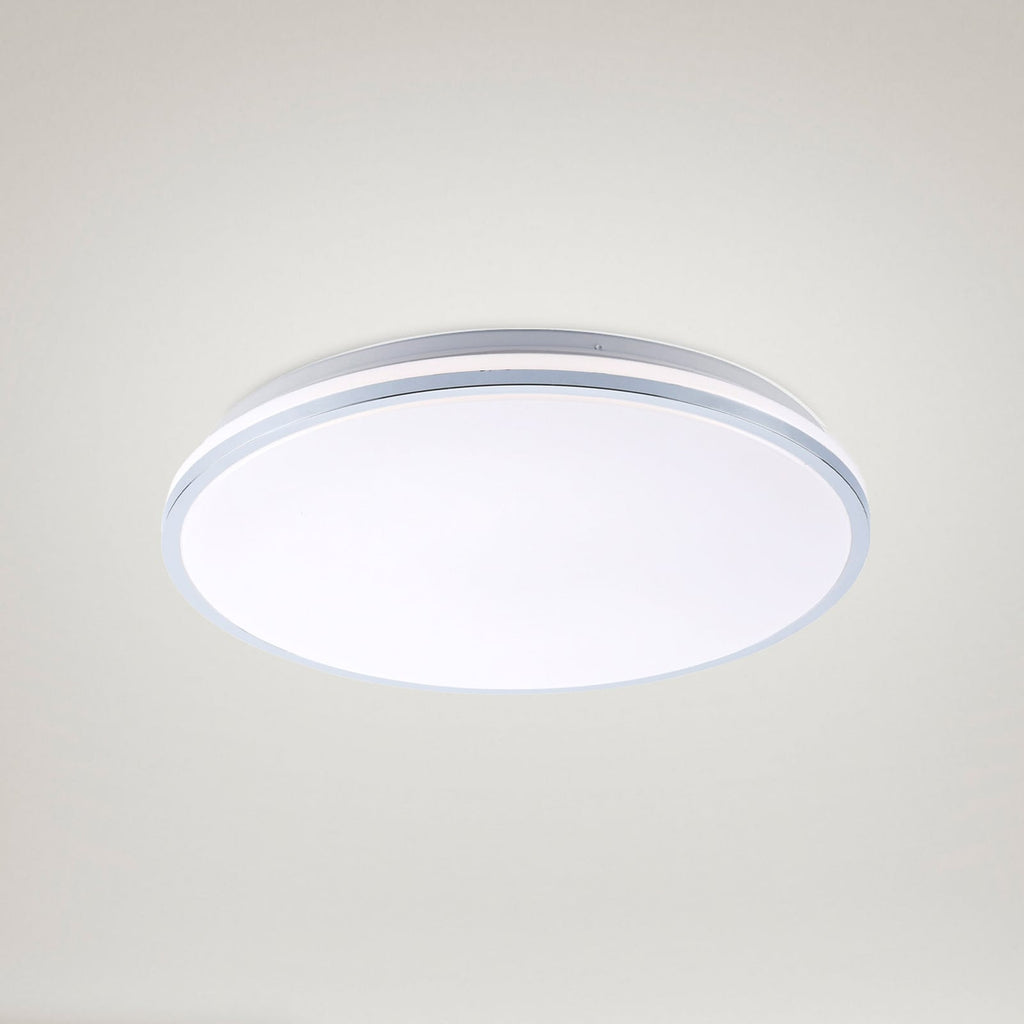 LED taklampe Isabell krom/hvit forfra