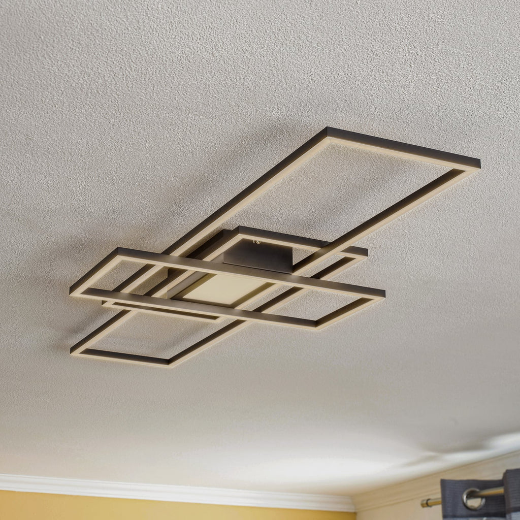 LED taklampe Ismera 3 rammer dimbar CCT fjernkontroll 105 cm forfra