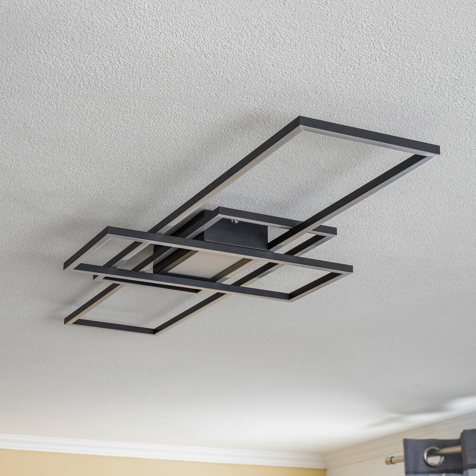 LED taklampe Ismera 3 rammer dimbar CCT fjernkontroll 105 cm bakside