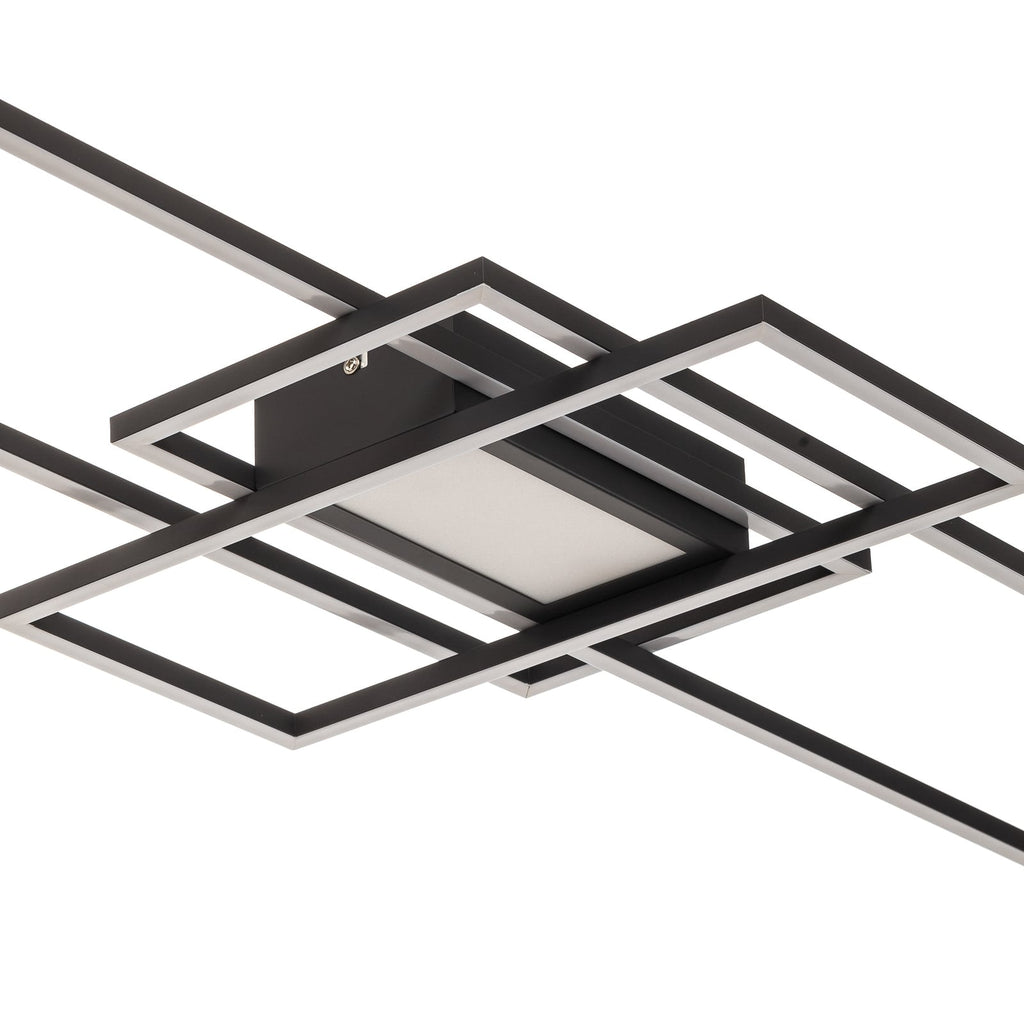 LED taklampe Ismera 3 rammer dimbar CCT fjernkontroll 105 cm nærbilde av fjernkontroll