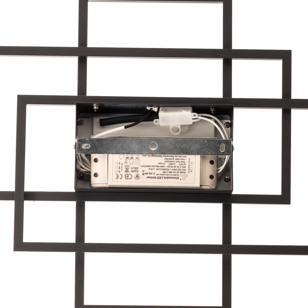 LED taklampe Ismera 3 rammer dimbar CCT fjernkontroll 105 cm lys i bruk