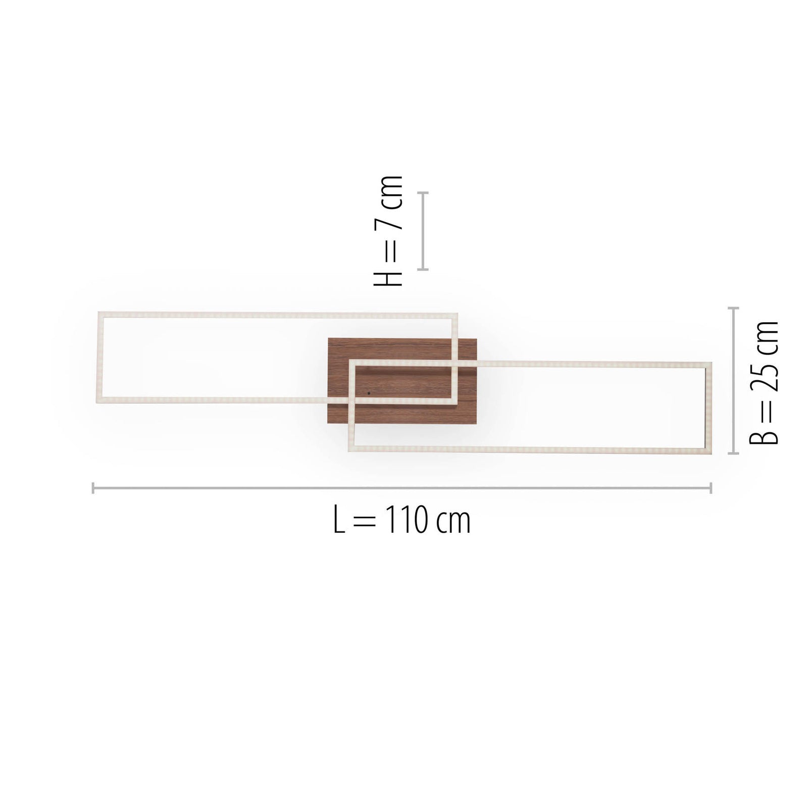 LED taklampe Iven dimbar stål/tre CCT designdetalj