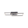 LED taklampe Iven dimbar svart aluminium 54x31 cm forfra